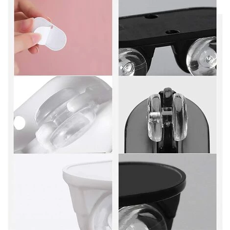 DENUOTOP Bureau 16 Pièces Roues De Rouleau De Poubelle Meubles Unidirectionnelle Poulie De Boîte De Rangement Résistant à L'usure Sans Bruit, Pour Pots De Fleurs, Petits Appareils De Chauffage Etc—Noir + Blanc 5 DENUOTOP Bureau 16 Pièces Roues De Rouleau De Poubelle Meubles Unidirectionnelle Poulie De Boîte De Rangement Résistant à L'usure Sans Bruit, Pour Pots De Fleurs, Petits Appareils De Chauffage Etc—Noir + Blanc – Image 3