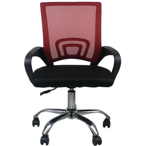 THINIA HOME Chaise De Bureau Avec Roues Domestiques Classiques 95x65x52cm Mince - Noir Et Rouge 4 THINIA HOME Chaise De Bureau Avec Roues Domestiques Classiques 95x65x52cm Mince - Noir Et Rouge – Image 2