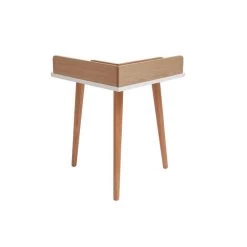 MILIBOO & STÉPHANE PLAZA Bureau D'angle Scandinave Bois Et Blanc TOGARY - Miliboo & Stéphane Plaza - Bois Clair / Blanc -France Bureau Soldes 2022 60089798 3