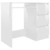 FIMEI Bureau Blanc Brillant 90x45x76 Cm Aggloméré -France Bureau Soldes 2022 60100119 1