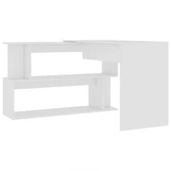 FIMEI Bureau D'angle Blanc 200x50x76 Cm Aggloméré -France Bureau Soldes 2022 60100207 3