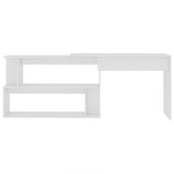 FIMEI Bureau D'angle Blanc 200x50x76 Cm Aggloméré -France Bureau Soldes 2022 60100207 4