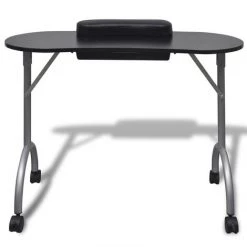 FIMEI Table à Manucure Pliable Avec Roulettes Noir 8 FIMEI Table à Manucure Pliable Avec Roulettes Noir -France Bureau Soldes 2022 60100260 2