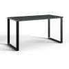 Bureau Coloris Graphite/effet Acier - Longueur 140 X Hauteur 75 X Profondeur 70 Cm -PEGANE-