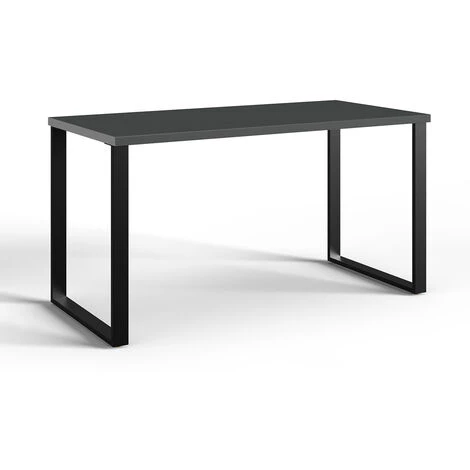 Bureau Coloris Graphite/effet Acier - Longueur 140 X Hauteur 75 X Profondeur 70 Cm -PEGANE- 3 Bureau Coloris Graphite/effet Acier - Longueur 140 X Hauteur 75 X Profondeur 70 Cm -PEGANE-