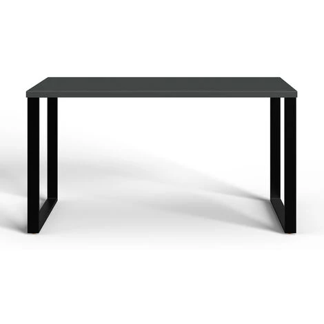 Bureau Coloris Graphite/effet Acier - Longueur 140 X Hauteur 75 X Profondeur 70 Cm -PEGANE- 4 Bureau Coloris Graphite/effet Acier - Longueur 140 X Hauteur 75 X Profondeur 70 Cm -PEGANE- – Image 2