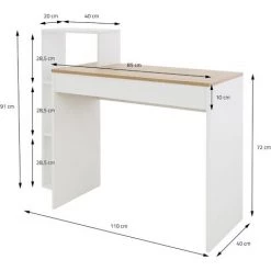 ML-DESIGN Bureau Avec étagères Bureau Pour PC Blanc/chêne Sonoma Système 2 En 1 Moderne 11 ML-DESIGN Bureau Avec étagères Bureau Pour PC Blanc/chêne Sonoma Système 2 En 1 Moderne -France Bureau Soldes 2022 60163252 5