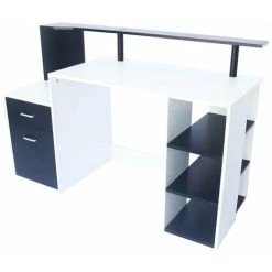 HABITAT & JARDIN Bureau "Lune" - 140 X 55 X 93 Cm - Blanc/Noir -France Bureau Soldes 2022 60177521 4