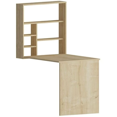 COTECOSY Bureau Et étagère Mural Conamy L90xH154,2cm Chêne Clair - Chêne Clair 3 COTECOSY Bureau Et étagère Mural Conamy L90xH154,2cm Chêne Clair - Chêne Clair