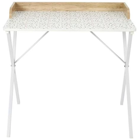 THE HOME DECO FACTORY Bureau En Métal Et MDF Terrazzo Rose 5 THE HOME DECO FACTORY Bureau En Métal Et MDF Terrazzo Rose – Image 3