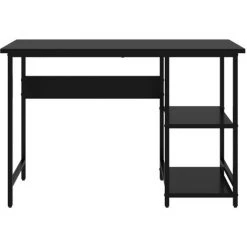 INLIFE Bureau D'ordinateur Noir 105x55x72 Cm MDF Et Métal -France Bureau Soldes 2022 60302932 3