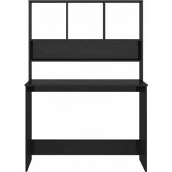 Topdeal Bureau Avec étagères Noir Brillant 110 X 45 X 157 Cm Aggloméré FF800394_FR 10 Topdeal Bureau Avec étagères Noir Brillant 110 X 45 X 157 Cm Aggloméré FF800394_FR -France Bureau Soldes 2022 60372126 4