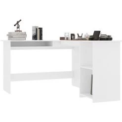 Topdeal Bureau D'angle En Forme De L Blanc 120x140x75 Cm Aggloméré FF800747_FR 9 Topdeal Bureau D'angle En Forme De L Blanc 120x140x75 Cm Aggloméré FF800747_FR -France Bureau Soldes 2022 60372242 3
