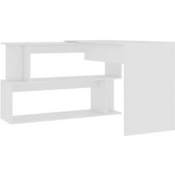 Topdeal Bureau D'angle Blanc 200x50x76 Cm Aggloméré FF801098_FR -France Bureau Soldes 2022 60372280 4