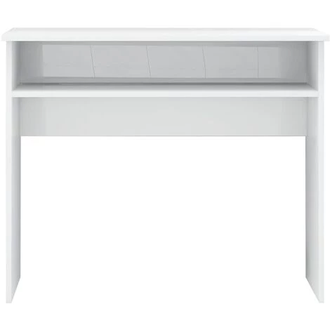 Topdeal Bureau Blanc Brillant 90x50x74 Cm Aggloméré FF801176_FR 6 Topdeal Bureau Blanc Brillant 90x50x74 Cm Aggloméré FF801176_FR – Image 4