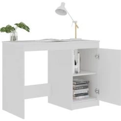 Topdeal Bureau Blanc 100x50x76 Cm Aggloméré FF801796_FR -France Bureau Soldes 2022 60372398 5