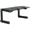 IKAYAA Support D'ordinateur Portable Réglable En Aluminium Table D'ordinateur Portable Portable Légère Bureau Debout Pour Ordinateur Portable Avec 2 Ventilateurs De Refroidissement Et Tapis De Souris - Le Noir - Le Noir