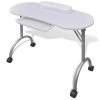 FIMEI Table à Manucure Pliable Avec Roulettes Blanc 2 FIMEI Table à Manucure Pliable Avec Roulettes Blanc -France Bureau Soldes 2022 60589268 1