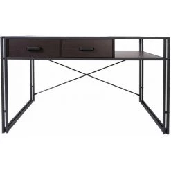 DéCOSHOP26 Bureau D'ordinateur Avec Tiroirs Et Compartiment De Rangement Design Industriel 76x120x70cm Brun Foncé - Or 9 DéCOSHOP26 Bureau D'ordinateur Avec Tiroirs Et Compartiment De Rangement Design Industriel 76x120x70cm Brun Foncé - Or -France Bureau Soldes 2022 60636737 3