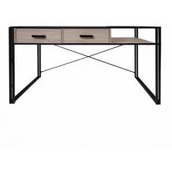 DéCOSHOP26 Bureau D'ordinateur Avec Tiroirs Et Compartiment De Rangement Design Industriel 76x120x70cm Aspect Chêne - Or 8 DéCOSHOP26 Bureau D'ordinateur Avec Tiroirs Et Compartiment De Rangement Design Industriel 76x120x70cm Aspect Chêne - Or -France Bureau Soldes 2022 60638645 2