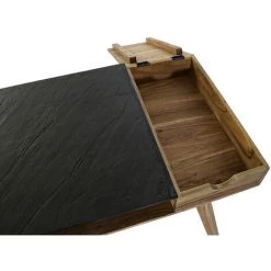 Bureau En Bois D'acacia Coloris Marron/noir - Longueur 120 X Hauteur 76 X Profondeur 60.5 Cm -PEGANE- 9 Bureau En Bois D'acacia Coloris Marron/noir - Longueur 120 X Hauteur 76 X Profondeur 60.5 Cm -PEGANE- -France Bureau Soldes 2022 60661687 4