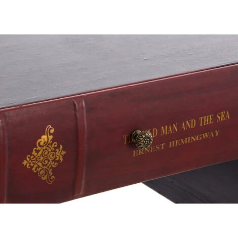 Bureau En Bois Coloris Marron Et Polyuréthane Motif Livre - Longueur 110 X Hauteur 90 X Profondeur 40 Cm -PEGANE- 6 Bureau En Bois Coloris Marron Et Polyuréthane Motif Livre - Longueur 110 X Hauteur 90 X Profondeur 40 Cm -PEGANE- – Image 4