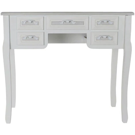 Bureau En MDF Coloris Blanc - Longueur 90 X Hauteur 78 X Profondeur 40 Cm -PEGANE- 4 Bureau En MDF Coloris Blanc - Longueur 90 X Hauteur 78 X Profondeur 40 Cm -PEGANE- – Image 2