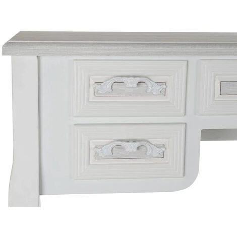 Bureau En MDF Coloris Blanc - Longueur 90 X Hauteur 78 X Profondeur 40 Cm -PEGANE- 6 Bureau En MDF Coloris Blanc - Longueur 90 X Hauteur 78 X Profondeur 40 Cm -PEGANE- – Image 4