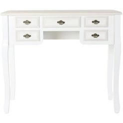 Bureau En MDF Coloris Blanc - Longueur 90 X Hauteur 78 X Profondeur 40 Cm -PEGANE- -France Bureau Soldes 2022 60662569 2