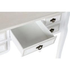 Bureau En MDF Coloris Blanc - Longueur 90 X Hauteur 78 X Profondeur 40 Cm -PEGANE- -France Bureau Soldes 2022 60662569 3