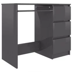 FIMEI Bureau Gris Brillant 90x45x76 Cm Aggloméré -France Bureau Soldes 2022 60678459 3