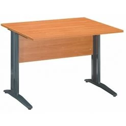 SANS MARQUE Bureau Droit Noir L 120 X P 80 Cm Piètement L Métal Anthracite - Montréal 2 - Maxiburo