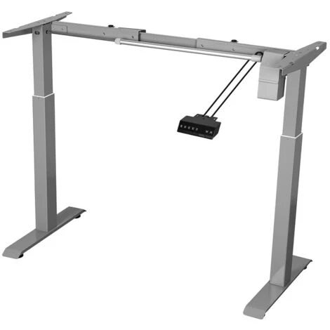 SWANEW Bureau Réglable En Hauteur, Moteur Unique, Fonction Mémoire, Cadre De Bureau Avec Une Charge Maximale De 80 Kg, Gris - Gris 3 SWANEW Bureau Réglable En Hauteur, Moteur Unique, Fonction Mémoire, Cadre De Bureau Avec Une Charge Maximale De 80 Kg, Gris - Gris