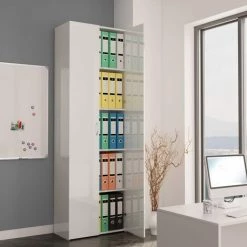 NOVA La Garde-robe De Bureau Avec 2 Portes Et En Bois De Différentes Couleurs Couleur : Blanc Brillant