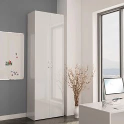 NOVA La Garde-robe De Bureau Avec 2 Portes Et En Bois De Différentes Couleurs Couleur : Blanc Brillant -France Bureau Soldes 2022 60805735 3