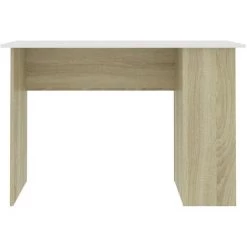 NOVA Bureau élégant Et Moderne Avec 2 étagères 110x60x73 Cm En Bois Différentes Couleurs Couleur : Chêne Blanc Et Sonoma -France Bureau Soldes 2022 60807154 5