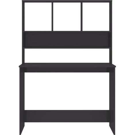 NOVA Table De Bureau De Bureau Avec étagères D'espace En Bois Différentes Couleurs Couleur : Gris Lucide 6 NOVA Table De Bureau De Bureau Avec étagères D'espace En Bois Différentes Couleurs Couleur : Gris Lucide – Image 4