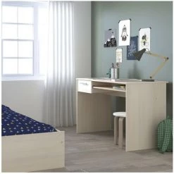Bureau Enfant Avec Tiroir Et Tablette Coulissante L108,5 Cm - Charly - Calicosy - Bois Clair -France Bureau Soldes 2022 60869353 4