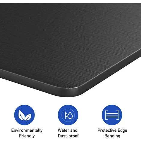 Plateau Stable De 140x70x2.5cm Pour Réglable En Hauteur Bureau Assis Debout Noir MAIDeSITe - Blanc 5 Plateau Stable De 140x70x2.5cm Pour Réglable En Hauteur Bureau Assis Debout Noir MAIDeSITe - Blanc – Image 3