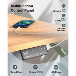 MAIDeSITe Bureau Assis Debout Electrique Cadre De Bureau Réglable En Hauteur Électrique à 3 Colonnes Avec Double Moteur, Avec 4 Claviers à Mémoire Automatique, Capacité De Charge 125kg-Grise -France Bureau Soldes 2022 60907660 5