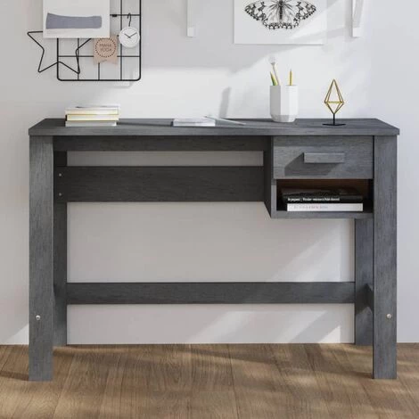 FIMEI Bureau Gris Foncé 110x40x75 Cm Bois Massif De Pin 3 FIMEI Bureau Gris Foncé 110x40x75 Cm Bois Massif De Pin