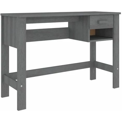 FIMEI Bureau Gris Foncé 110x40x75 Cm Bois Massif De Pin 4 FIMEI Bureau Gris Foncé 110x40x75 Cm Bois Massif De Pin – Image 2