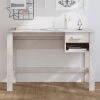 FIMEI Bureau Blanc 110x40x75 Cm Bois Massif De Pin -France Bureau Soldes 2022 60967534 1