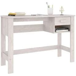 FIMEI Bureau Blanc 110x40x75 Cm Bois Massif De Pin 10 FIMEI Bureau Blanc 110x40x75 Cm Bois Massif De Pin -France Bureau Soldes 2022 60967534 4