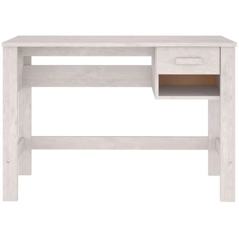FIMEI Bureau Blanc 110x40x75 Cm Bois Massif De Pin 7 FIMEI Bureau Blanc 110x40x75 Cm Bois Massif De Pin – Image 5