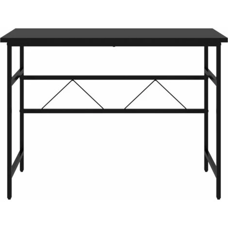 FIMEI Bureau D'ordinateur Noir 105x55x72 Cm MDF Et Métal 5 FIMEI Bureau D'ordinateur Noir 105x55x72 Cm MDF Et Métal – Image 3