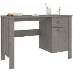 FIMEI Bureau Gris Clair 113x50x75 Cm Bois Massif De Pin -France Bureau Soldes 2022 60969612 4