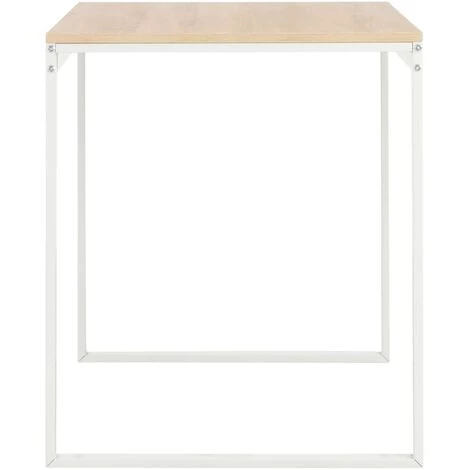 FIMEI Bureau D'ordinateur Blanc Et Chêne 120x60x70 Cm 6 FIMEI Bureau D'ordinateur Blanc Et Chêne 120x60x70 Cm – Image 4