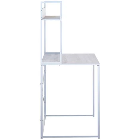 FIMEI Bureau D'ordinateur Blanc 110x60x138 Cm Aggloméré 6 FIMEI Bureau D'ordinateur Blanc 110x60x138 Cm Aggloméré – Image 4