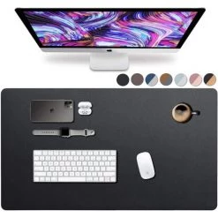 EINEMGELD Sous-main En Cuir 36" X 20" (env. 91,4 Cm X 50,8 Cm), Sous-main De Bureau Imperméable Noir, Grand Tapis De Souris En Cuir PU Lisse Et Surface D'écriture, Protecteur De Bureau, Accessoire Jet D'encre Large Double Face 9 EINEMGELD Sous-main En Cuir 36" X 20" (env. 91,4 Cm X 50,8 Cm), Sous-main De Bureau Imperméable Noir, Grand Tapis De Souris En Cuir PU Lisse Et Surface D'écriture, Protecteur De Bureau, Accessoire Jet D'encre Large Double Face -France Bureau Soldes 2022 61084210 4